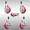 Service Caster 5 Inch 316SS Red Poly Swivel 1-3/8 Inch Expanding Stem Caster Brake SCC, 2PK SS316EX20S514-PPUB-RED-2-TLB-2-138 - alternate 1